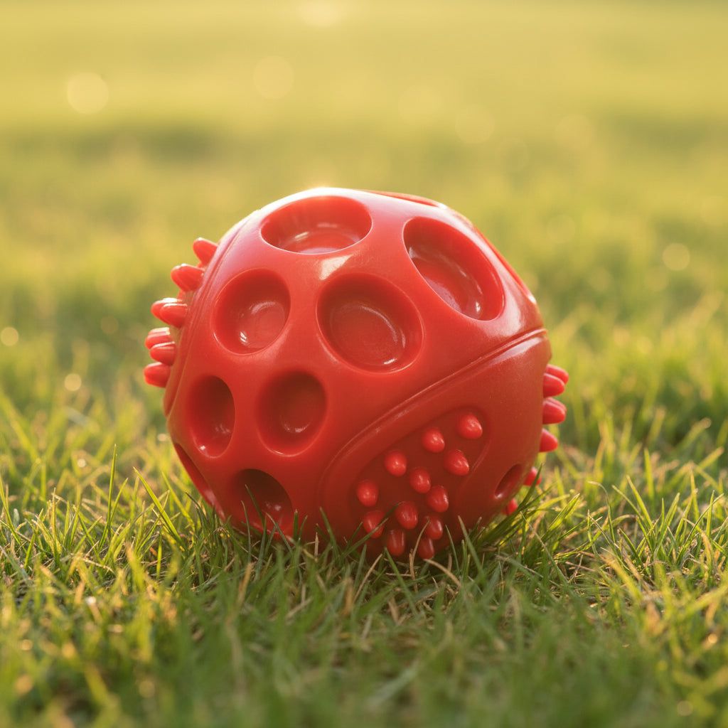 PELOTA ROJA SUPER RESISTENTE 8 cm.