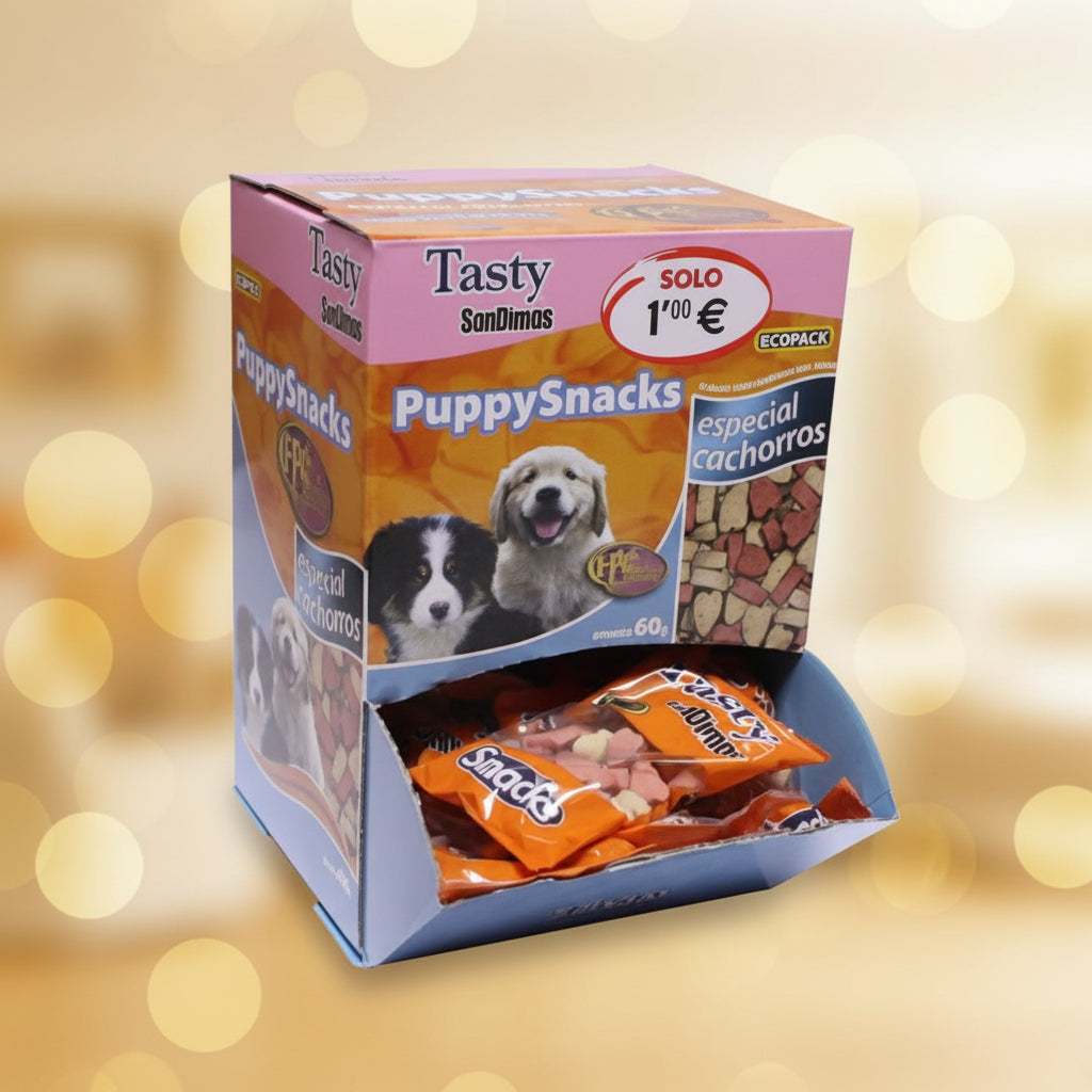 PUPPY SNACKS 60GR. CAJA 40 UND.