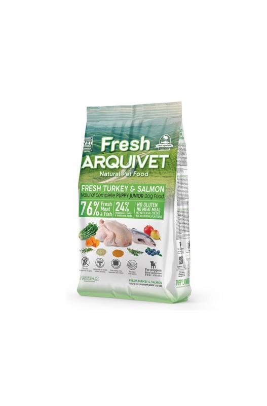 Arquivet Fresh PUPPY Junior Pavo & Salmon 10 Kg y 2´5 kg
