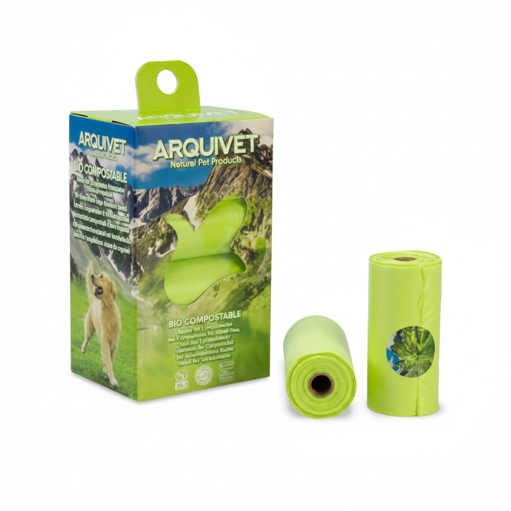 BOLSAS BIOCOMPOSTABLES 8 Rollos x 15 bolsas.