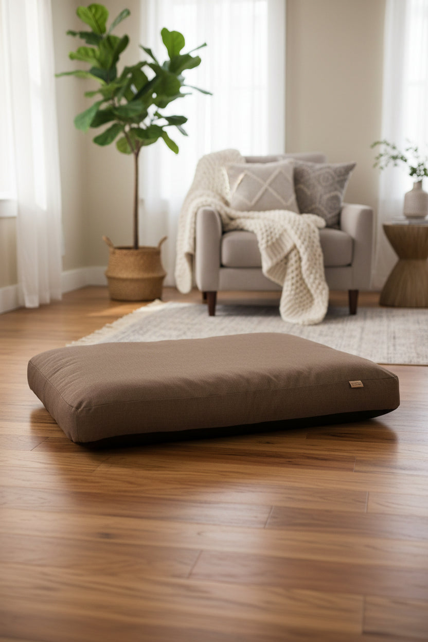 COLCHON MARRON CHOCOLATE 120x80x20cm.
