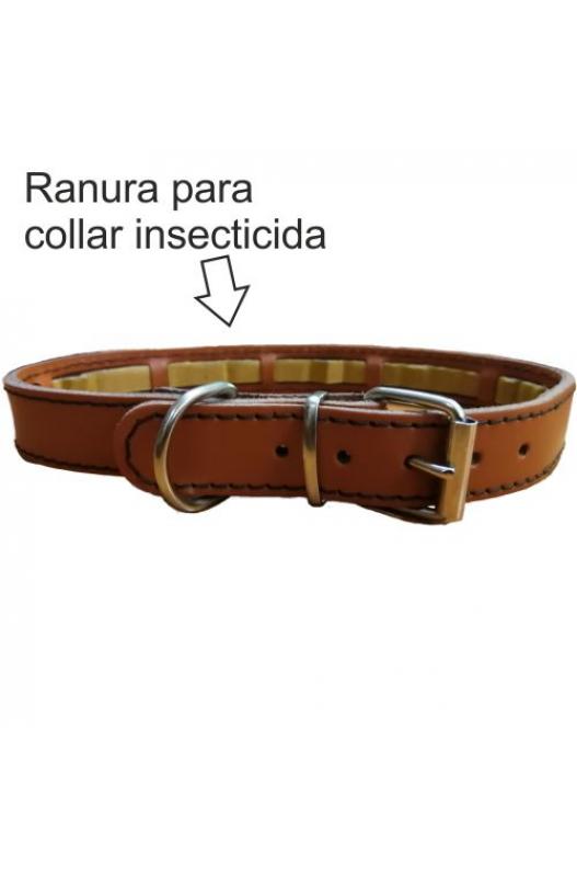 COLLAR PROTECT CUERO NEGRO y MARRÓN 45x2.5cm