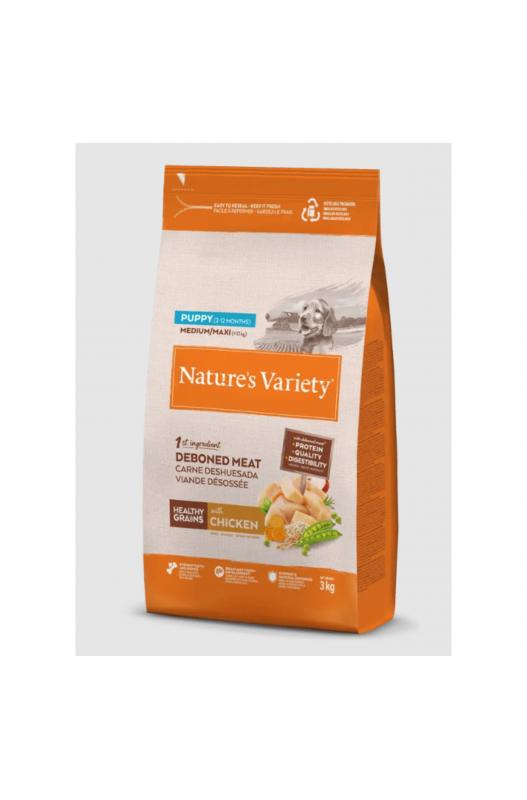 NATURES VARIETY HEALTHY GRAIN PUPPY MEDIUM POLLO 3Kg.