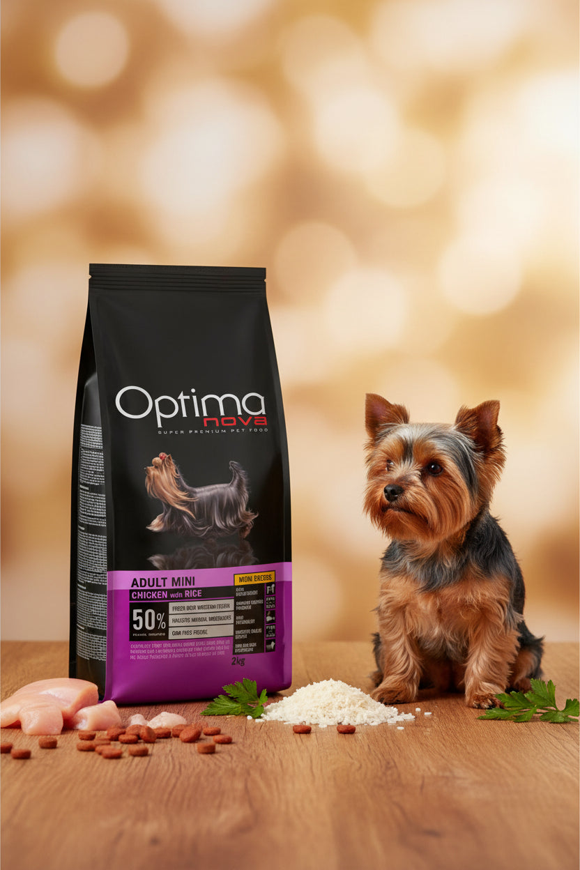 N -OPTIMA NOVA ADULT MINI Pollo/ Arroz 6 Kg. PVP 25,34€ FORMULA MEJORADA