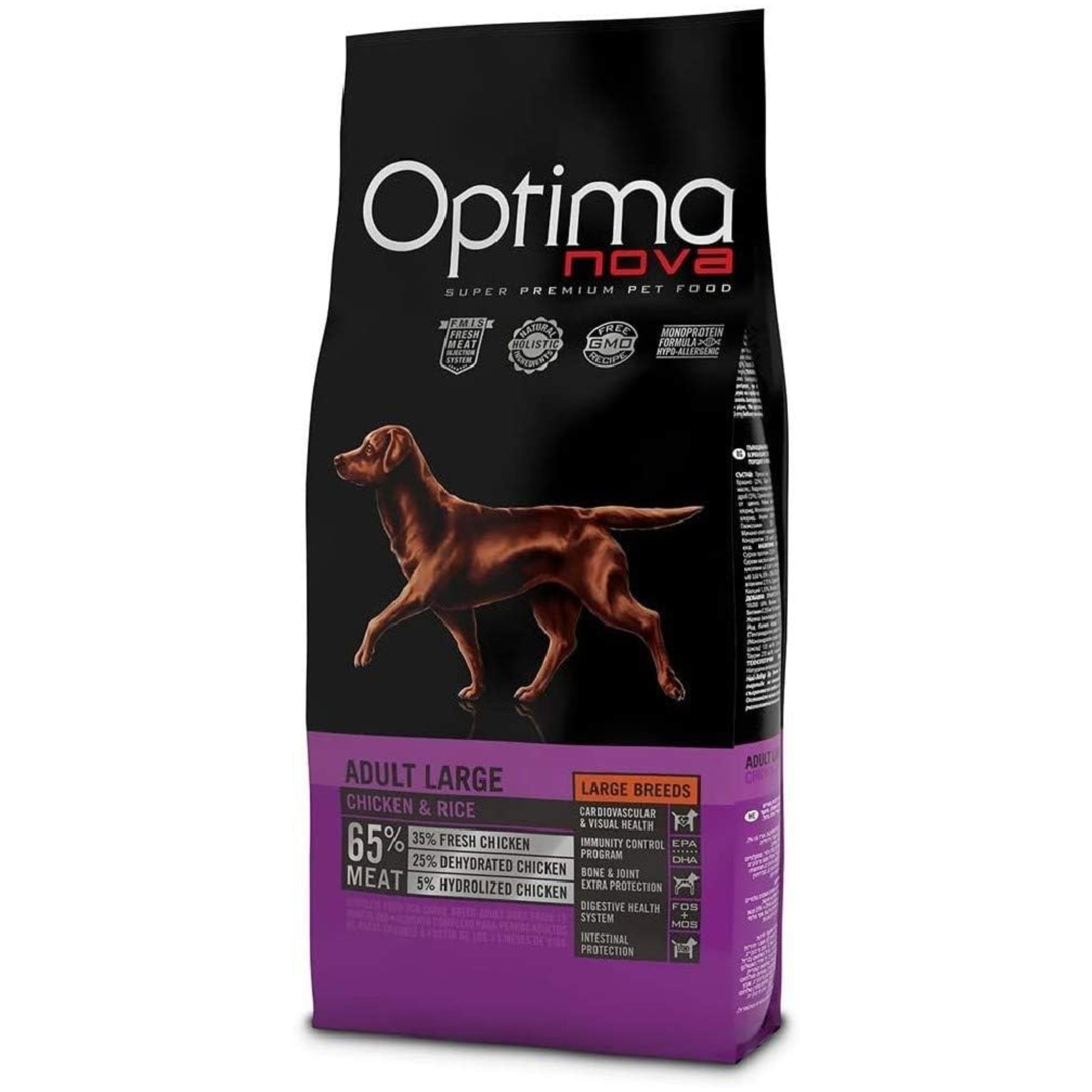 Optima Nova ADULT LARGE Pollo/ Arroz 12 Kg.